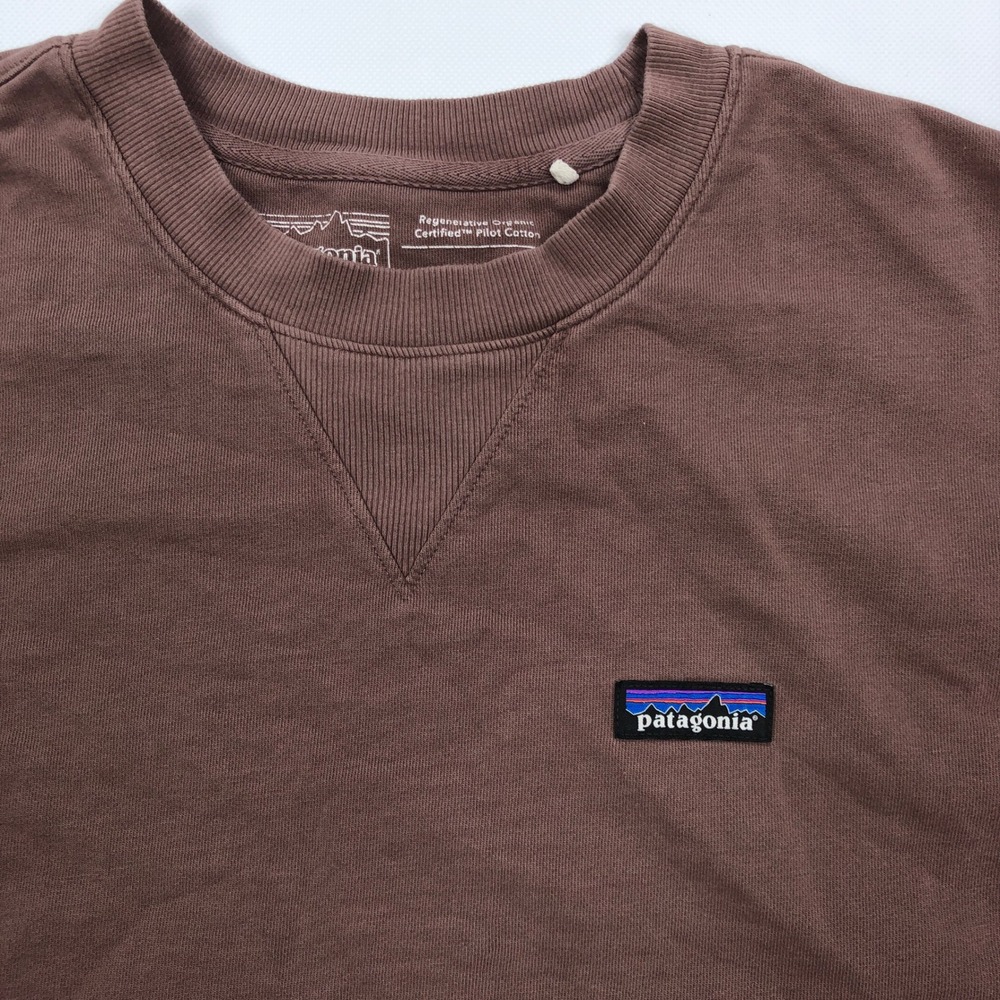 Patagonia Regenerative Crewneck Sweatshirt Dusky Brown Organic Cotton XL 26346 - Picture 2 of 11